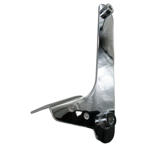 Right-side chrome light bar bracket with smooth curved arm and mounting holes.