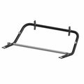 Matte black metal rear ROPS hoop with mounting brackets for Polaris RZR UTV models.