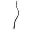 Curved chrome light bar with mounting holes at both ends for motorcycle installation.