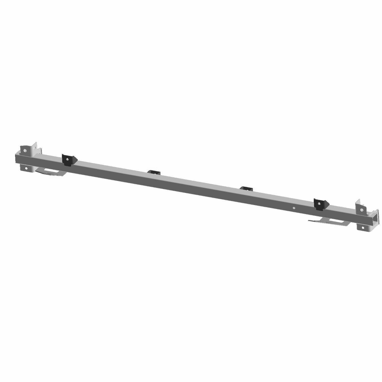 Black metal cab support bar with mounting brackets and holes for secure installation on Polaris Ranger UTV.