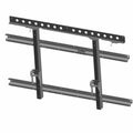 Black metal cargo box support frame with multiple circular holes and welded joints for Polaris Ranger dump box.