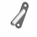 Silver metal floorboard feeler bracket with two mounting holes and rounded protrusion.