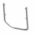 Chrome metal soft trunk bumper with curved U-shape and mounting brackets on sides.