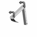 Black and silver metal rear bolster bar for Polaris UTV with mounting brackets and holes.