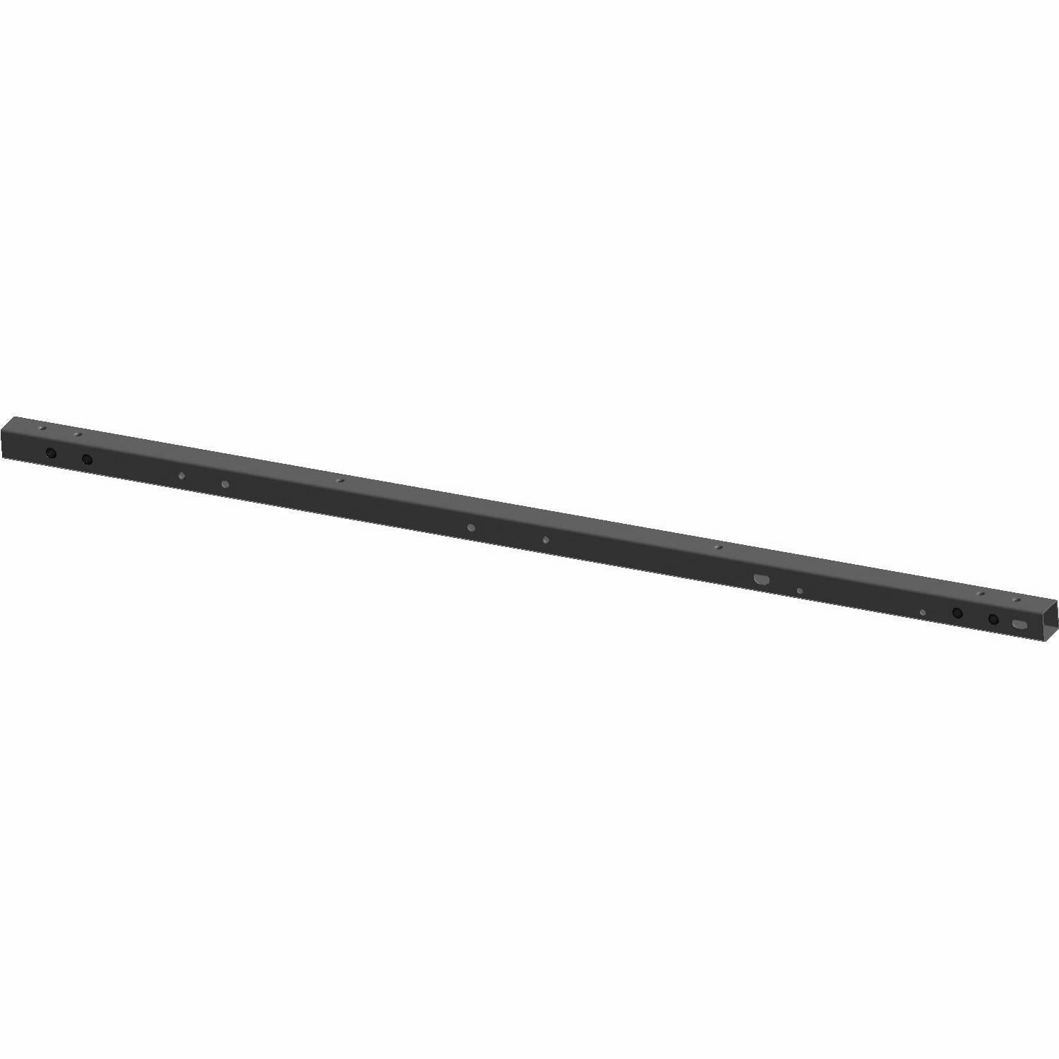 Black metal top frame tube with multiple mounting holes for Polaris RZR models.