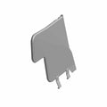 Black plastic rear left door panel for Polaris UTV with two mounting tabs.