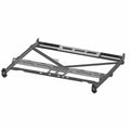 Matte black welded steel rear cab frame for Polaris Ranger UTV, rectangular shape with mounting brackets.