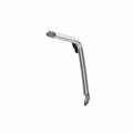 Silver metal front cab frame weld with angled design and mounting brackets on each end.