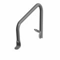 Matte black metal bolster bar with curved top and two mounting brackets at base.