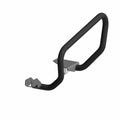 Matte black tubular metal bolster bar seat frame with mounting brackets.