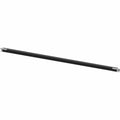 Matte black metal tailgate pivot bar with silver mounting ends designed for Polaris Ranger trucks.