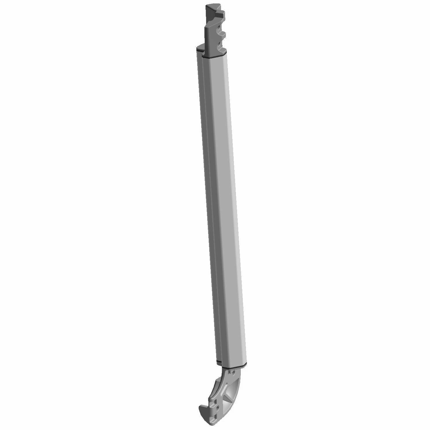 Silver metal rear cab frame weld with mounting bracket and attachment points for Polaris UTV.