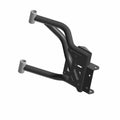 Black metal rear lower A-arm with tubular construction and mounting brackets for Polaris UTV.