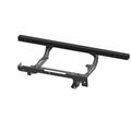 Black powder-coated steel cross support weld bracket with mounting holes for Polaris RZR RS1 models.