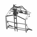 Matte black welded metal front main frame for Polaris General 4 1000 UTV, angular structure.