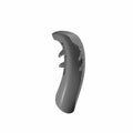 Matte pearl white front motorcycle fender with smooth curved design and mounting brackets.