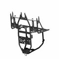 Matte black welded steel main frame with mount points for Polaris RZR XP 1000 series.