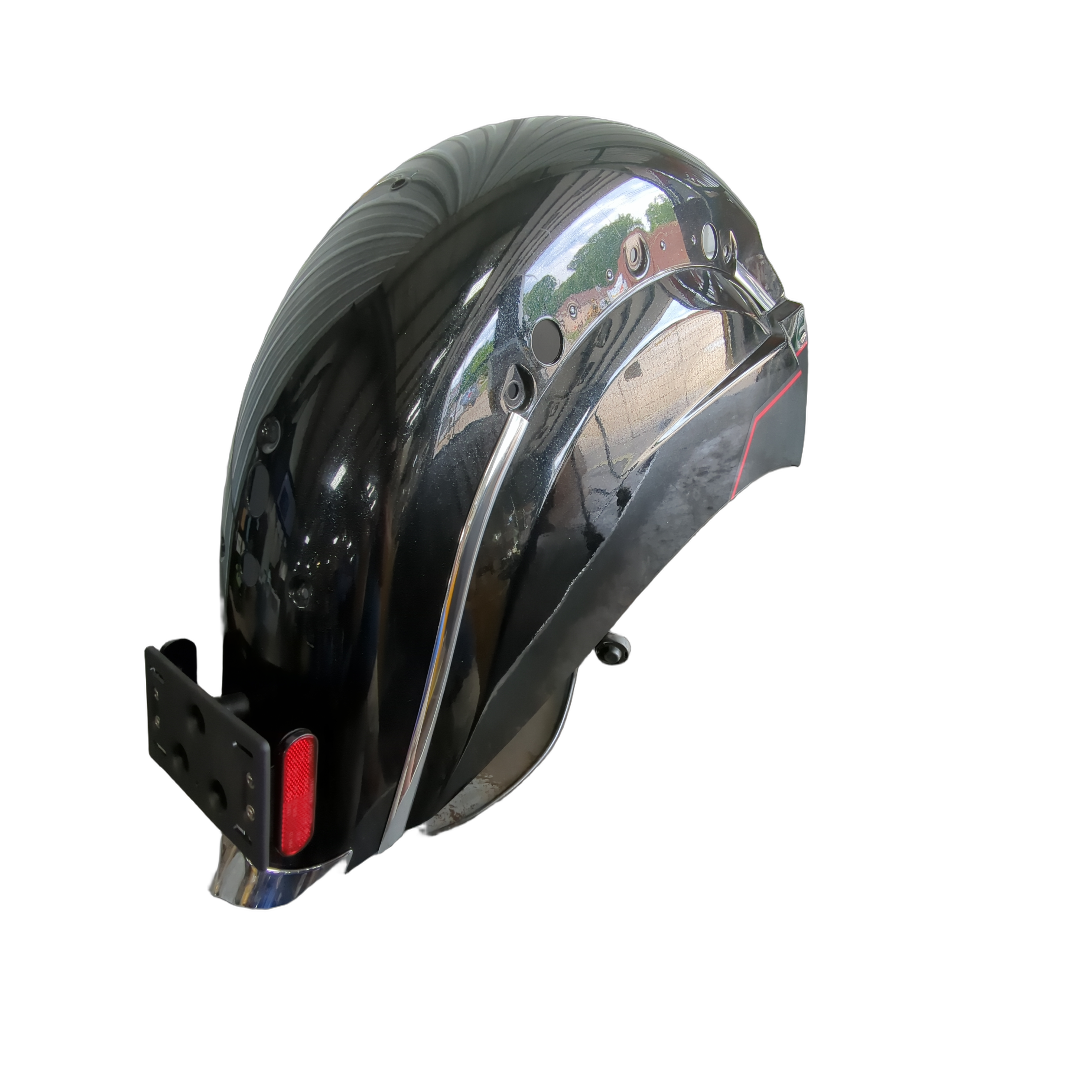 Indian Chieftain Road Master Springfield Rear Fender (Black and Red) TAKE OFF