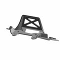 Black and gray metal tank support bracket with triangular cutout design and mounting points.