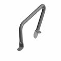 Matte black metal bolster bar with two mounting brackets, curved tubular design, Polaris brand.