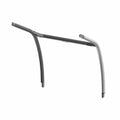 Black tubular metal roll cage A pillar component with smooth bends for Polaris RZR Trail models.
