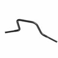 A black metal Handlebar, Low Rise by Polaris, featuring an angular, swept-back design inspired by classic Indian motorcycle styling, isolated on a white background.