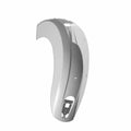 Silver smoke rear motorcycle fender with smooth curved design and mounting holes.