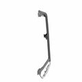 Black metal front roll-over protection bar frame for Polaris UTV, angular design.