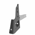 Black metal hinge mount bracket with multiple holes and angled design for upper right side assembly.