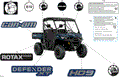 BODY - DECALS - 2026 CAN AM DEFENDER HD9 XT - DUSTY NAVY SATIN - 62" WIDTH
