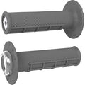 ATV Half Waffle v2.1 Lock-On Grips MX Graphite Silver by Odi