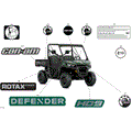 BODY - DECALS - 2026 CAN AM DEFENDER HD9 DPS - COMPASS GREEN - 62" WIDTH - (2)