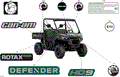 BODY - DECALS - 2026 CAN AM DEFENDER HD9 - COMPASS GREEN - 62" WIDTH - (2)