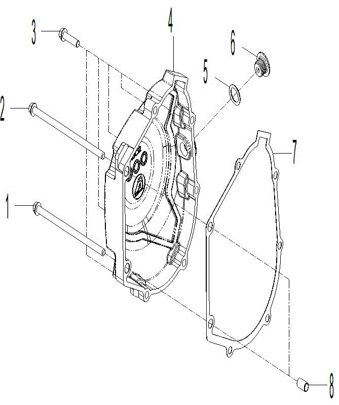 An Image of a Genuine Can-Am Parts Schematic Diagram showing the schematic - ENGINE - CRANKCASE COVER RH
