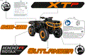 BODY - FEATURE DECALS - 2025 CAN AM OUTLANDER 1000R 4X4 XT P - MINERAL GRAY SATIN