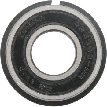A close-up image shows the Single Bearing 5/8 x 1-3/8 by Parts Unlimited in black and silver, engraved around the outer ring. This high-quality bearing features a central hole and appears clean and unused.