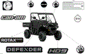 BODY - DECALS - 2026 CAN AM DEFENDER MAX HD9 DPS - STEALTH BLACK - 62" WIDTH - (2)
