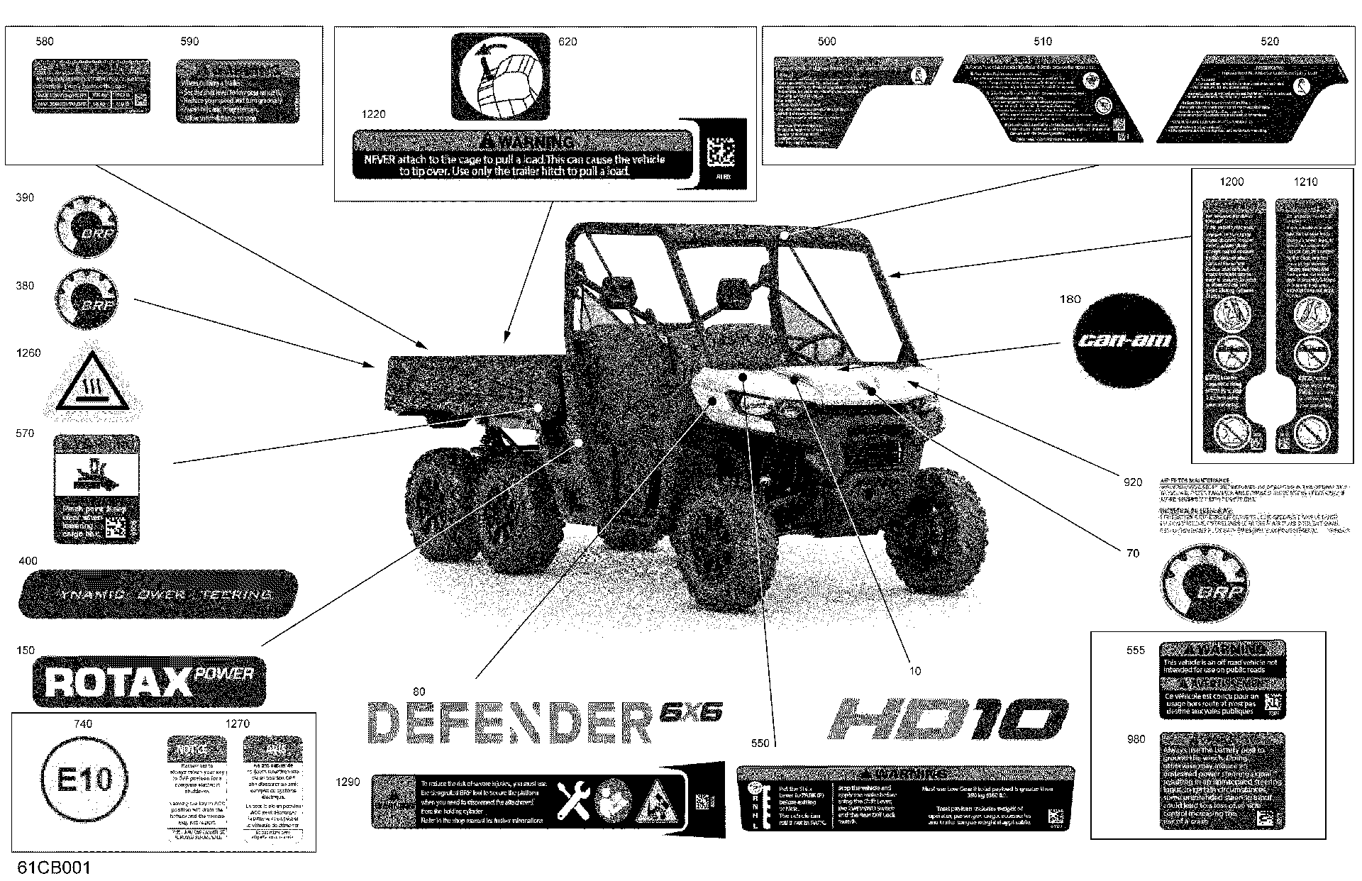 An Image of a Genuine Can-Am Parts Schematic Diagram showing the schematic - BODY - DECALS