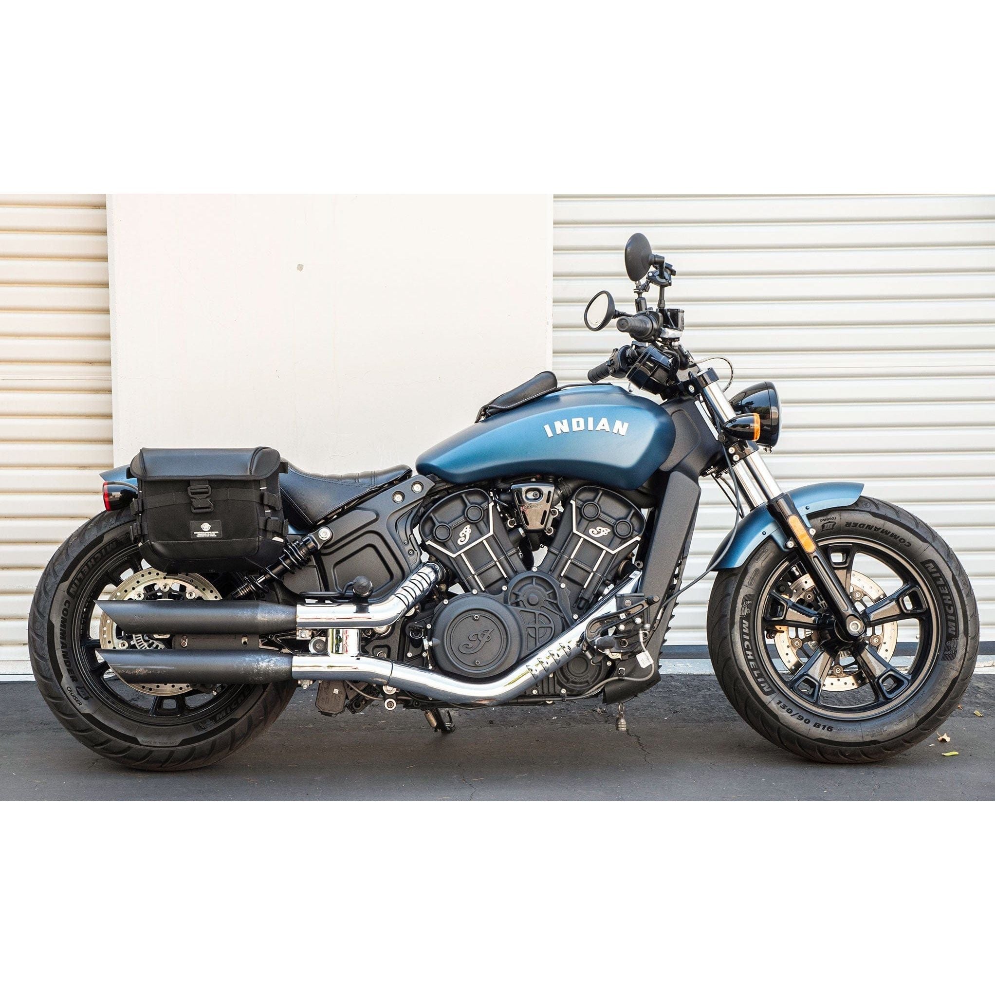 10L - Incognito Quick-Mount Small Indian Scout Bobber Twenty Solo Saddlebag (Right Only) by Viking Bags 30860 Saddlebag