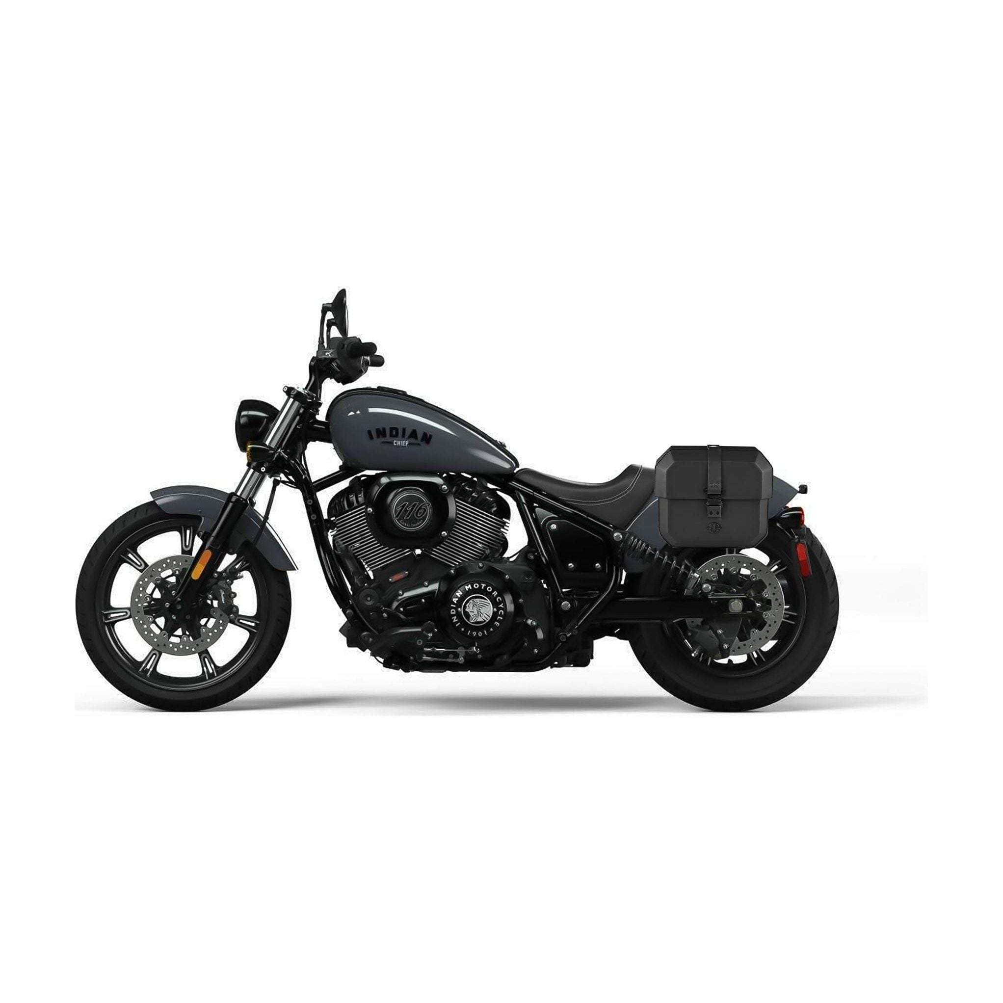 10L - Outlaw Quick-Mount Small Indian Chief (2022+) Hard Solo Saddlebag (Left Only) by Viking Bags 31120 Saddlebag