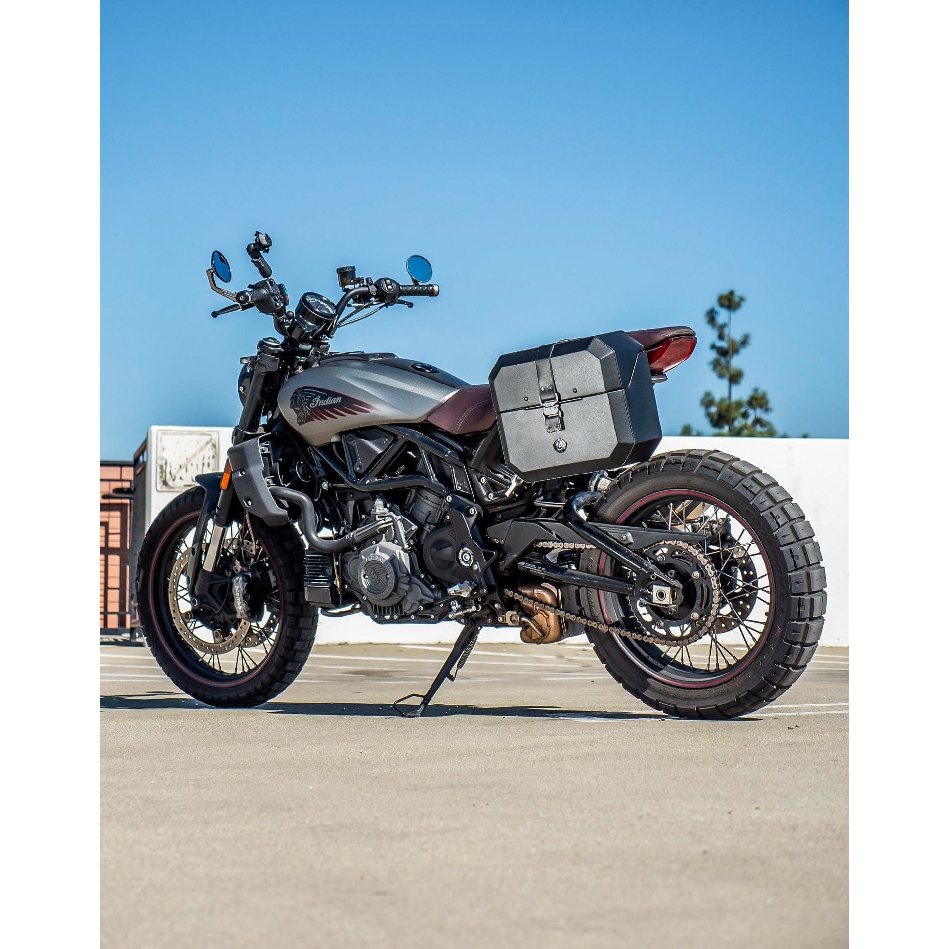 10L - Outlaw Quick-Mount Small Indian FTR 1200 Hard Solo Saddlebag (Left Only) by Viking Bags 31277 Saddlebag