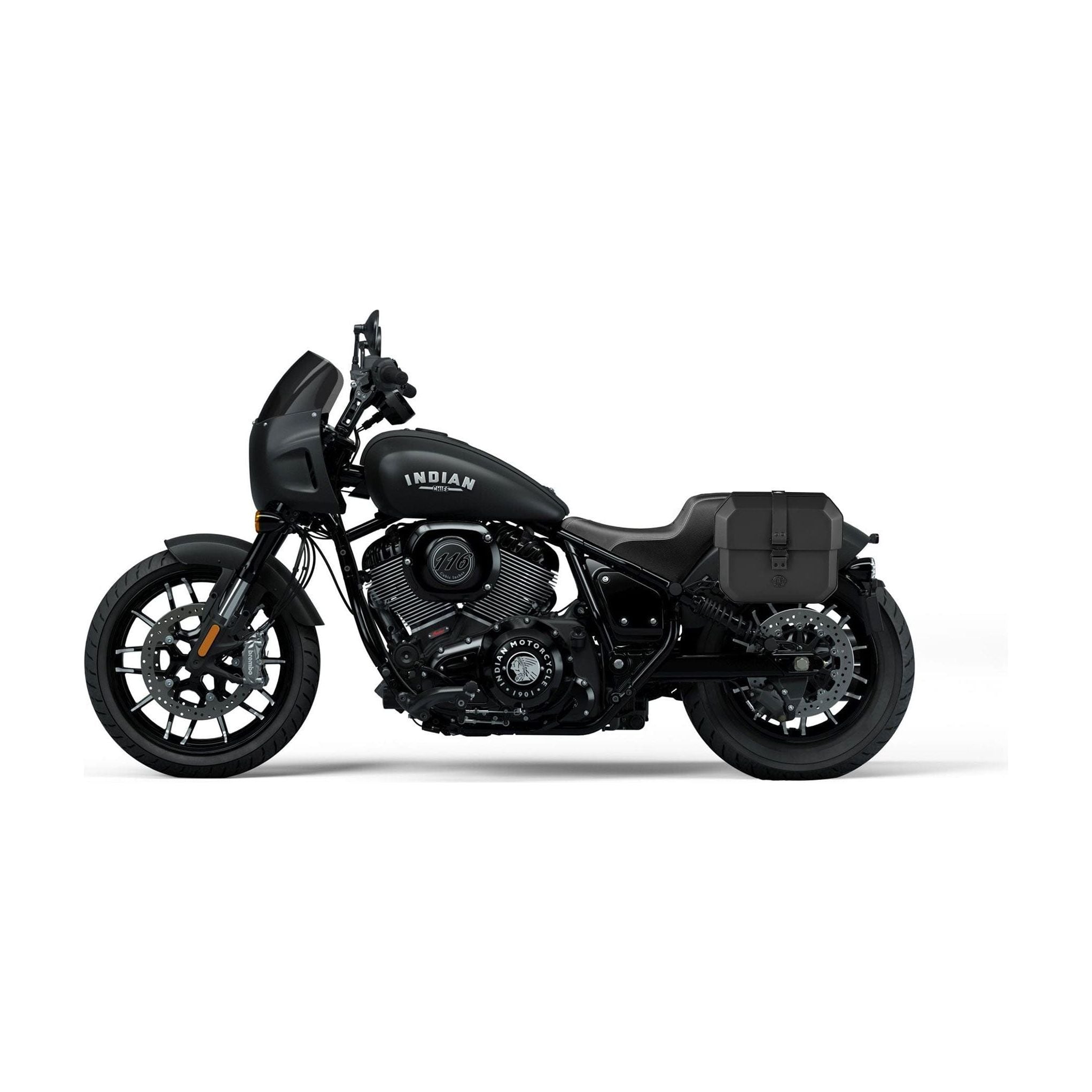 10L - Outlaw Quick-Mount Small Indian Sport Chief (2023+) Hard Solo Saddlebag (Left Only) by Viking Bags 31184 Saddlebag