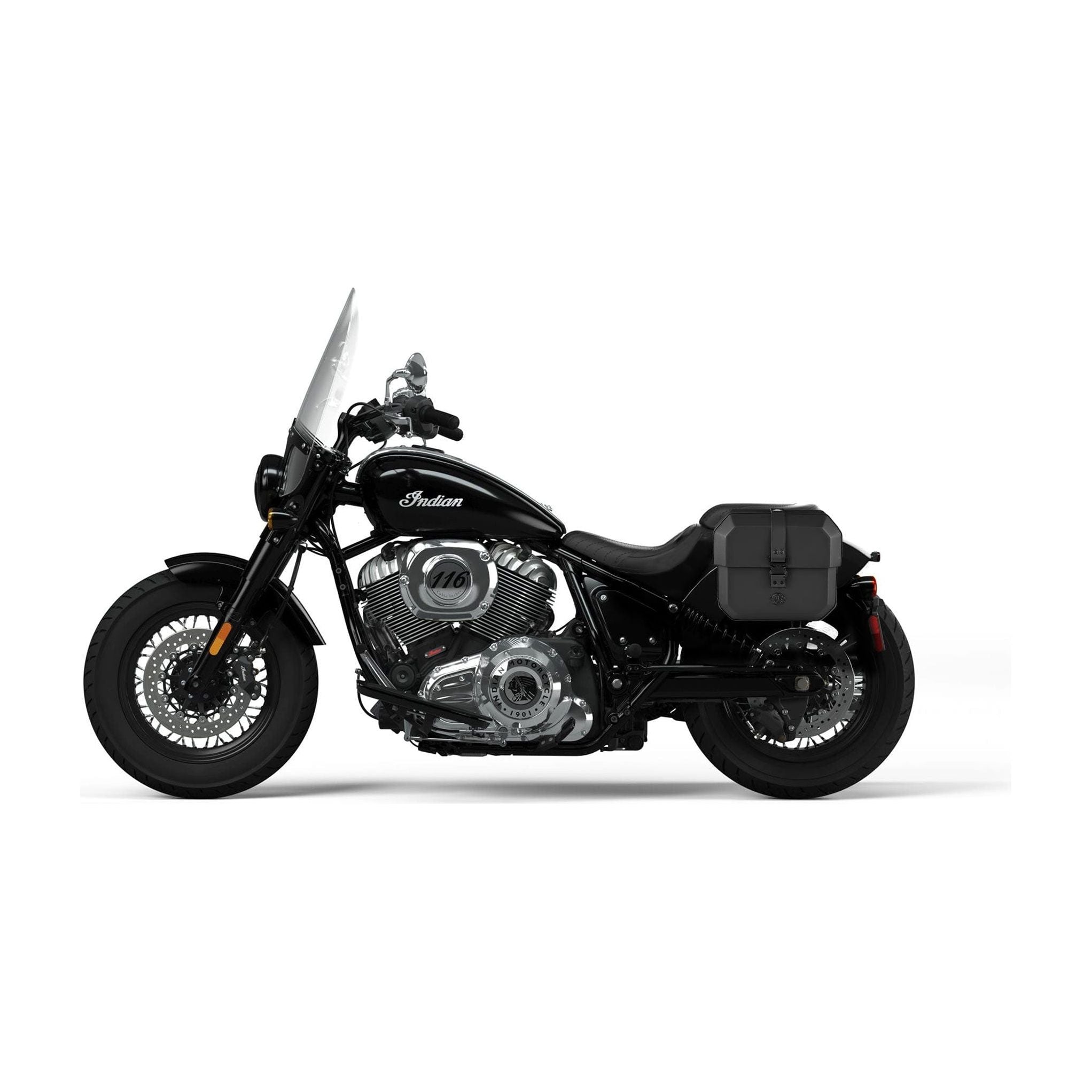 10L - Outlaw Quick-Mount Small Indian Super Chief Limited (2022+) Hard Solo Saddlebag (Left Only) by Viking Bags 31212 Saddlebag