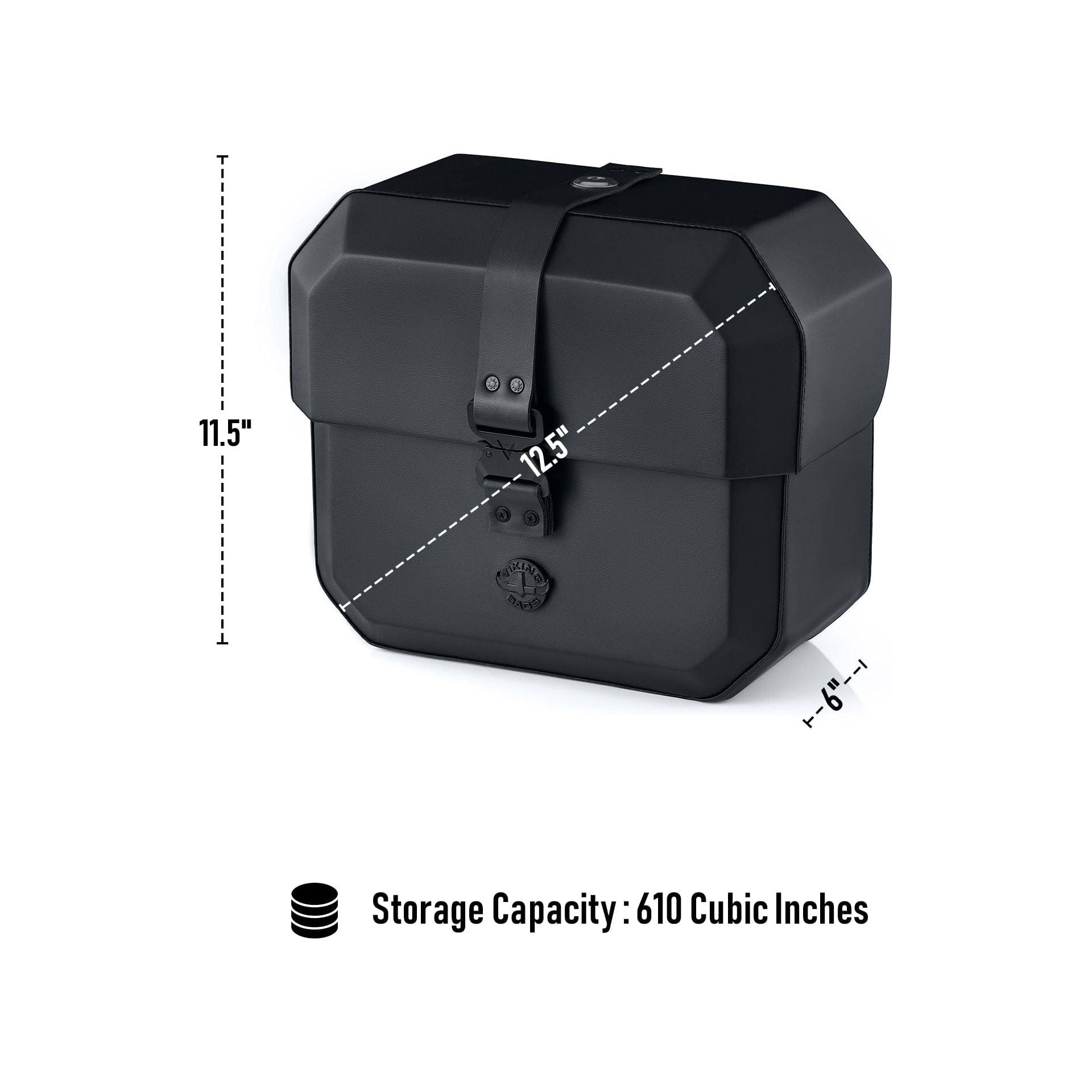 10L - Outlaw Quick-Mount Small Indian Super Chief Limited (2022+) Hard Solo Saddlebag (Left Only) by Viking Bags 31212 Saddlebag