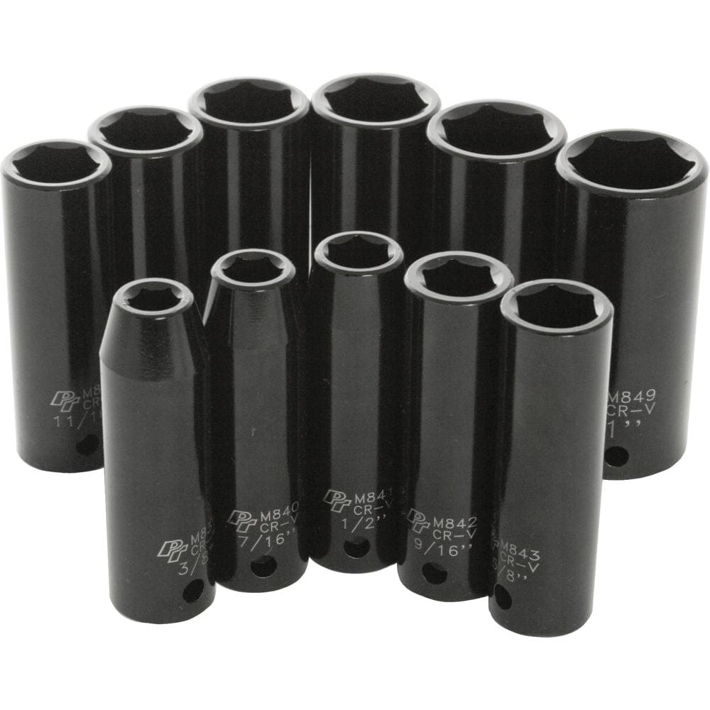 11 Pc 1/2" Sae Imp Skt Set Deep by Performance Tool M590DB Hand Tool