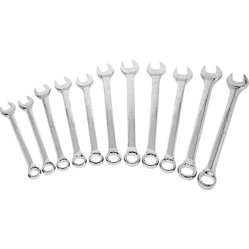 11 Pc Sae Combo Wrench Set by Performance Tool W1061 Hand Tool