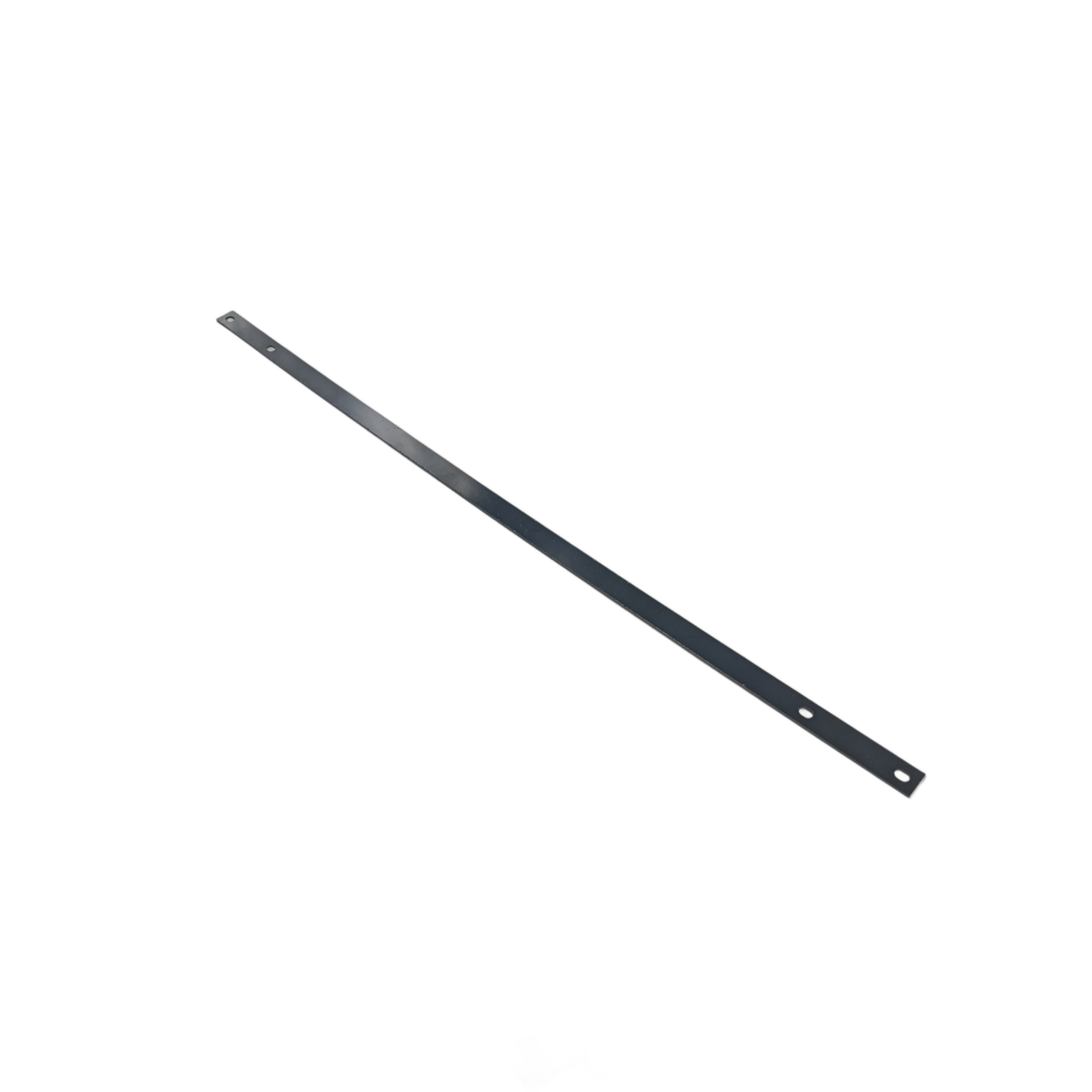 This Bracket by Kawasaki is a long, thin black metal strip with four evenly spaced holes along its length, shown against a white background.