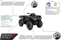 BODY - FEATURE DECALS - 2025 CAN AM OUTLANDER 1000R 4X4 DPS - GRANITE GREY