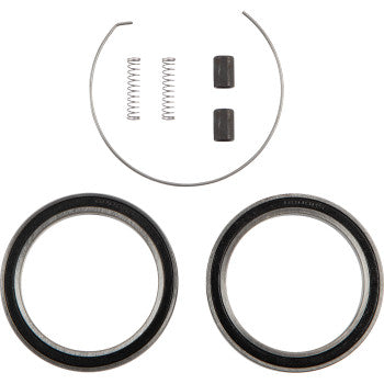The Can Am Clutch Bearing Kit by Epi includes a primary clutch bearing, two coiled springs, cylindrical rods, and a metal retaining ring on a white background. Perfect for clutch rebuilds in non-EBS models.