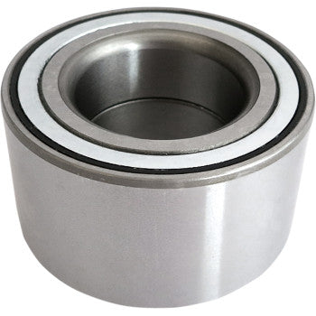 A close-up photo of a cylindrical metal bearing from the Rear Independent Suspension Repair Kit by Epi, featuring a smooth outer surface and a white ring around the inner groove, commonly used in independent suspension arms and bushings.